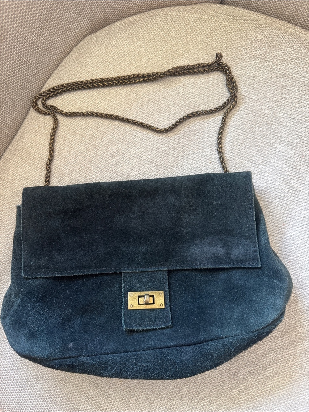 Free People Black Slouchy Suede Shoulder Bag